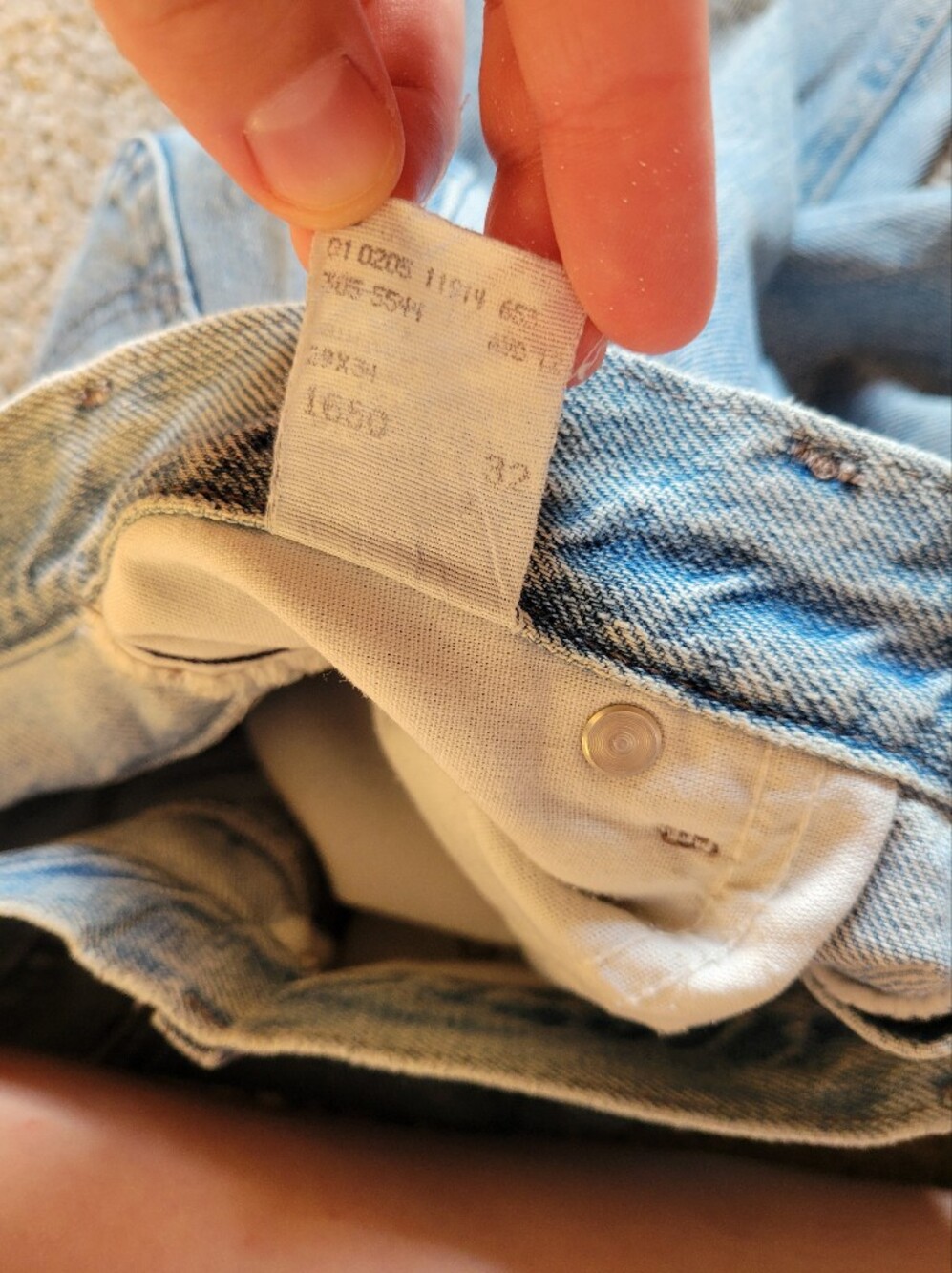 Vintage Lee Original Jeans Light Wash High Rise Straight Leg Denim Womens ~10 - Picture 14 of 15